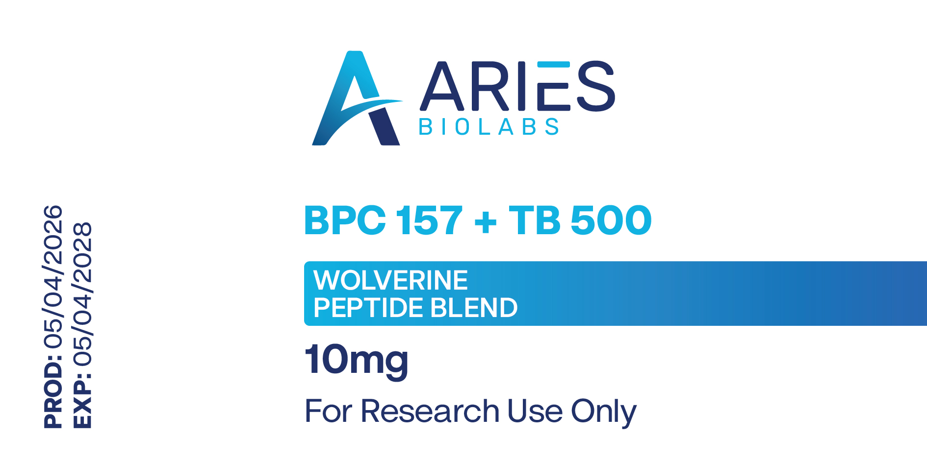 Aries Biolabs BPC 157 TB 500 10mg